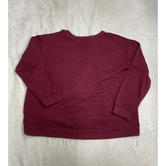 Orvis Womens Size XL Long Sleeve Crewneck Sweater Stretch Comfort Top Maroon - Picture 8 of 8
